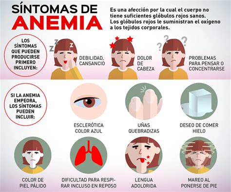 quais os sintomas da anemia